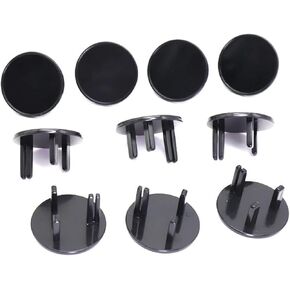 3 Hole ABS Socket Proofing Outlet Cover Safer for Babies Firmer Fixing Dust and (Round-white)