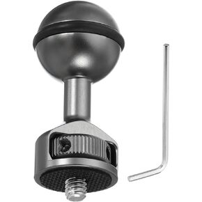 PATIKIL 1" Ball Adapter with 1/4"-20 Screw, 360 Rotatable Camera Arm Tray Adapter for Underwater Diving Photography System, Silver