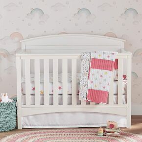 Lush Decor Baby Unicorn Heart Rainbow Organic Cotton Quilt, Multicolored