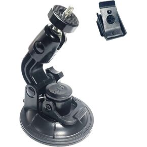 Body Camera Car Suction Mount,Car Windshield Mount with 1/4 Adapter,for KP9/KP20/KP22 Models and Other Cameras with 1/4inch Adapter Black