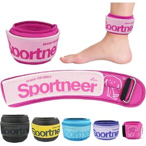Sportneer Ankle Weights 0.5/1/2/3/5 LBS 1 Pair Wrist Leg Arm Weights for Women Men Kids Child with Adjustable Straps, Strength Weighted for Jogging Running Walking Fitness Gym Workout