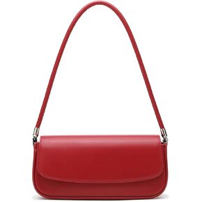 Brown Vegan Leather Shoulder Bag Brown Underarm Purse Brown Hobo Shoulder Handbags for Women