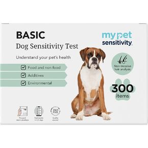 Test - Home Dog Sensitivity Test | 300 Items Checked | Fast 3-5 Day Results | Painless Hair Sample Method | Food, Environment & Additives Analysis | All Dog Breeds & Ages