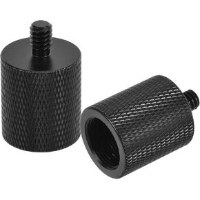 uxcell 5/8" Female to 1/4" Male Convert Screw Adapter for Mic Stand Aluminum Alloy 2 Pcs