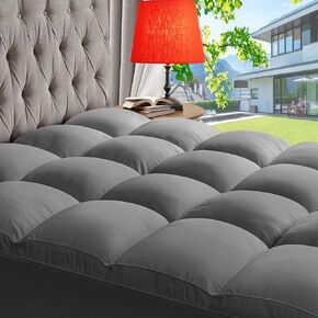 ABENE Mattress Topper Full for Back Pain Relief, Extra Thick Mattress Pad Pillowtop, Soft Mattress Protector Cover with 8"-21" Deep Pocket, Overfilled Down Alternative Filling (White, Full)
