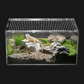 Reptile Terrarium Amphibian Tank Spider Cages Snake Cage 7x11.8x5.9inch Suitable for breeding Lizards,Turtles,Chameleons,Jumping Spiders