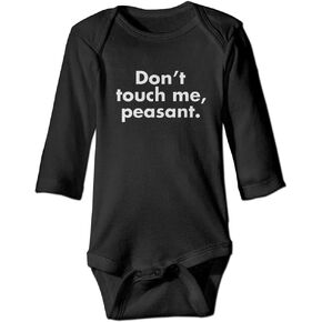 Don't Touch Me Peasant Baby Bodysuit Long Sleeve Newborn Unisex Rompers Playsuit