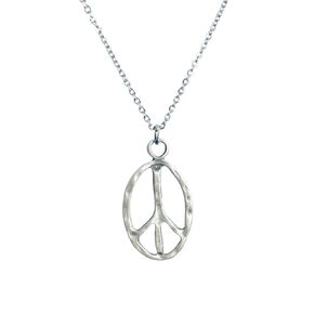 Peace sign earrings peace symbol charm earrings silver