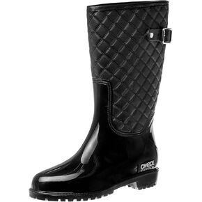 JOSMO Women Rain Boots Lightweight Waterproof Fashion Booties - low mid high boot (adult size 5-10)