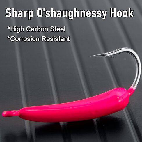 Dr.Fish 10 Pack Pompano Jigs Surf Fishing Jigs for Saltwater Banana Jig Heads Stand Up Jig High Carbon Steel O'Shaughnessy Hooks Beach Casting Redfish Halibut Striper in Saudi Arabia