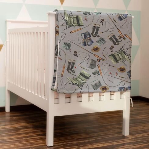 Fishing Baby Blanket for Boys Fishing Lovers Gift Flannel Soft Swaddle Blanket Fishing Nursery Bedding Blankets Lightweight Receiving Blankets Daycare Toddler Nursery Crib Throw Blanket Grey 30x40 in Saudi Arabia