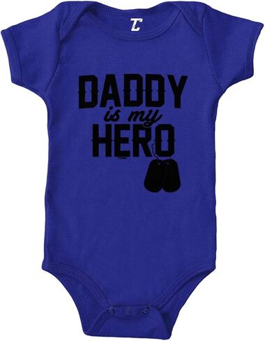 Daddy is My Hero - Military Dog Tags Bodysuit in Kuwait