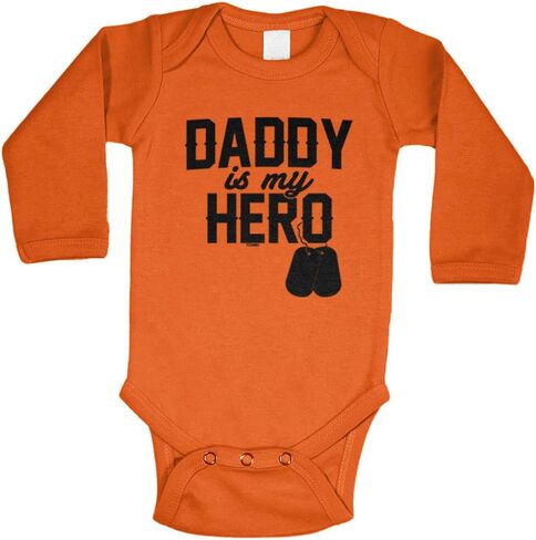 Daddy is My Hero - Military Dog Tags Bodysuit in Kuwait