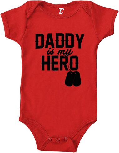 Daddy is My Hero - Military Dog Tags Bodysuit in Kuwait