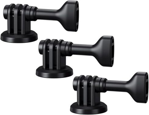 3-Pack 1/4"-20 Tripod Mount Adapter for Action Camera GoPro Hero 12 11 10 9 8 7, DJI Osmo Action 4 3, Insta360 Ace Pro, Action Camera Clamp Adapter Mount on Standard 1/4 Tripod Selfie Stick Ball Head in Kuwait