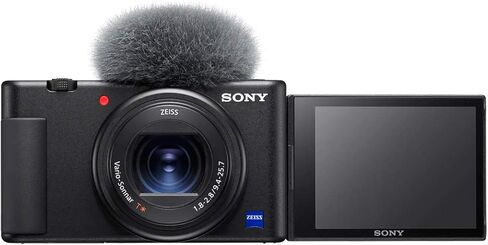 Sony ZV-1 Compact Digital Vlogging 4K HDR Video Camera for Content Creators & Vloggers White DCZV1/W Bundle with CPS 2 YR Extended Protection Pack + Deco Gear Case + 128GB Card & Accessories Kit in Saudi Arabia