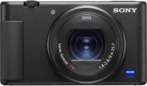 Sony ZV-1 Compact Digital Vlogging 4K HDR Video Camera for Content Creators & Vloggers White DCZV1/W Bundle with CPS 2 YR Extended Protection Pack + Deco Gear Case + 128GB Card & Accessories Kit in Saudi Arabia
