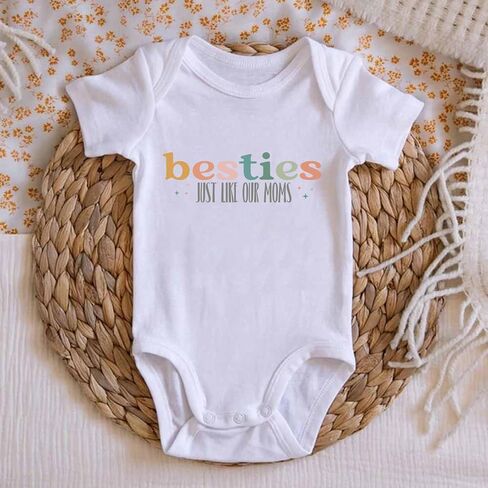 Besties Just Like Our Moms Baby Bodysuit Best Friend Baby Bodysuit Mom Besties Baby Romper Baby Clothes in Kuwait