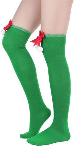 Zando Striped Thigh High Socks for Women Striped Knee High Socks Cosplay Stockings Thigh Highs over the Knee Socks in Saudi Arabia
