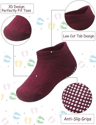 10 Pairs Baby Crawling Anti Slip Knee Pads and Anti Slip Baby Socks Set Unisex Toddler Knee Protectors Non Slip Ankle Socks in Saudi Arabia