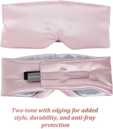 قناع نوم من حرير التوت 100% مع جناح أنف، قناع عين ناعم ومريح يحجب الضوء مع حزام قابل للتعديل، معصوب العينين للرجال والنساء، للسفر (أسود) in Kuwait