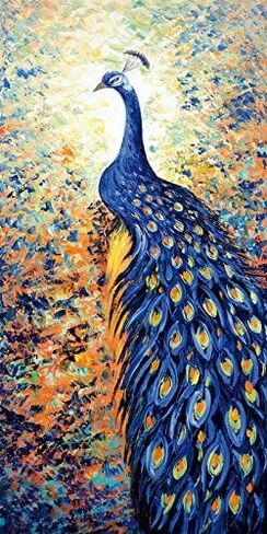 japanese scroll wall art chinese wall art asian wall scroll Peacock for Home Decorations in Saudi Arabia