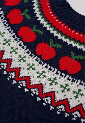 CHICWISH Women Pumpkin Print Long Sleeves Knit Sweater Crewneck Casual Pullover Tops Fall Halloween Party Sweatershirt in Saudi Arabia