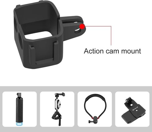 PULUZ توسيع محول جبل لDJI Osmo Pocket 3، إطار حماية قفص توسيع محول قوس (أسود) in Saudi Arabia