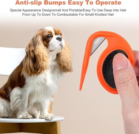 Qianyu 2 Pcs Pet Knot Opener Cat Knotting Cutter Comb Dog Grooming Mat Split Pet Hair Shedding Tool Supplies with Anti-Slip Grip Gadgets for Removing Mats Salon Home Pet Hair Caring in Saudi Arabia
