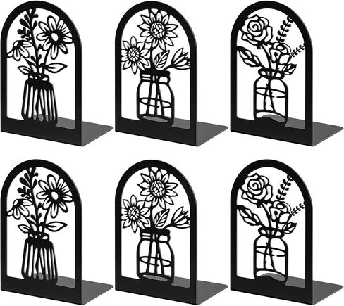 Umikk Acrylic Bookends, Book end Vase for Flowers, Cute Bookshelf Decor, Acrylic Vase Book Ends for Book Lovers, Artistic and Cultural Flavor, Acrylic Vases Book end for Home, Office Decor in Saudi Arabia