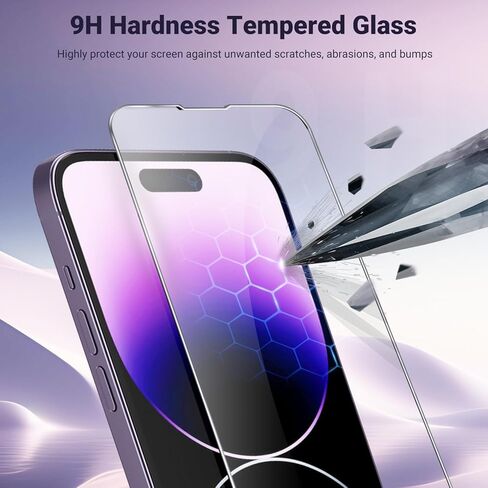 JINTONG 4 Pack Tempered Glass Screen Protector for iPhone 14 (6.1 Inch) Tempered-Glass Film, Ultra HD, Scratch Resistant, Case Friendly, Bubble Free in Saudi Arabia