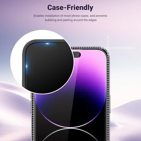 JINTONG 4 Pack Tempered Glass Screen Protector for iPhone 14 (6.1 Inch) Tempered-Glass Film, Ultra HD, Scratch Resistant, Case Friendly, Bubble Free in Saudi Arabia