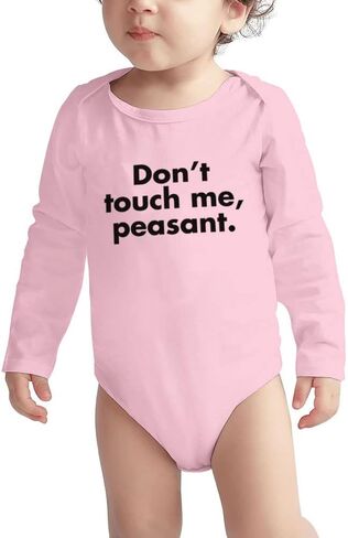 Don't Touch Me Peasant Baby Bodysuit Long Sleeve Newborn Unisex Rompers Playsuit in Kuwait