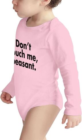 Don't Touch Me Peasant Baby Bodysuit Long Sleeve Newborn Unisex Rompers Playsuit in Kuwait