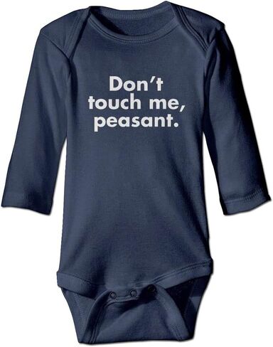 Don't Touch Me Peasant Baby Bodysuit Long Sleeve Newborn Unisex Rompers Playsuit in Kuwait