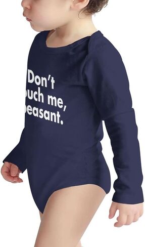Don't Touch Me Peasant Baby Bodysuit Long Sleeve Newborn Unisex Rompers Playsuit in Kuwait