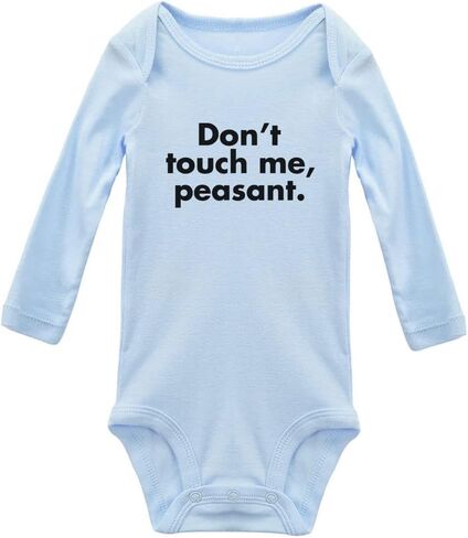 Don't Touch Me Peasant Baby Bodysuit Long Sleeve Newborn Unisex Rompers Playsuit in Kuwait