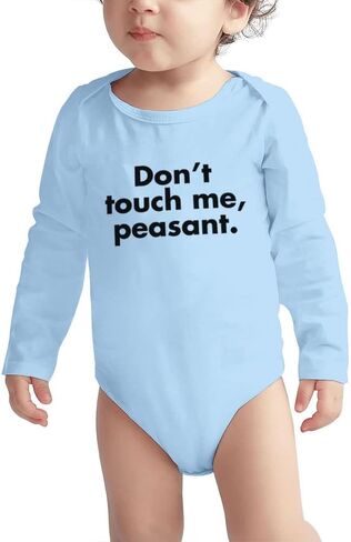 Don't Touch Me Peasant Baby Bodysuit Long Sleeve Newborn Unisex Rompers Playsuit in Kuwait