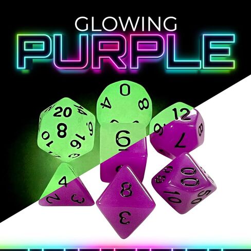 Mimic Dice - 7-Piece Acrylic RPG Dice Set Including a Mimic Tuckbox - Quality, Custom, Magnetic, and Drooling! A Dice Kit for D&D, MTG, and Collectors Alike - Touch If You Dare! Powered by Arcknight in Saudi Arabia