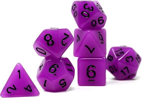Mimic Dice - 7-Piece Acrylic RPG Dice Set Including a Mimic Tuckbox - Quality, Custom, Magnetic, and Drooling! A Dice Kit for D&D, MTG, and Collectors Alike - Touch If You Dare! Powered by Arcknight in Saudi Arabia