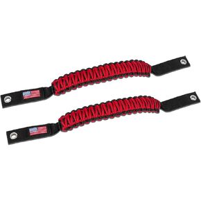Roll Bar Grab Handles for Ford Bronco 2021-2024 - 2/4 Door Interior Paracord Grip Handle, Non-Slip Off-Roading Safety Accessory (Red,4 Pack)