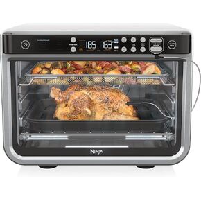 Ninja Prestige Smart XL with Pro Cook System 10-in-1 Air Fry Digital Countertop Convection Toaster Oven with Air Fry, Air Roast, Broil & Bake, Pro Cook Thermometer, 1800 Watts, Stainless Steel, DT551