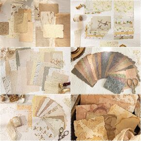 60 Sheets Lace trim vintage Scrapbook Stationery Paper Set,for Letter Writing,scrapbook paper, Junk Journal supplies, decoupage paper,card making supplies,and DIY paper craft supplies 4.9x6.9In