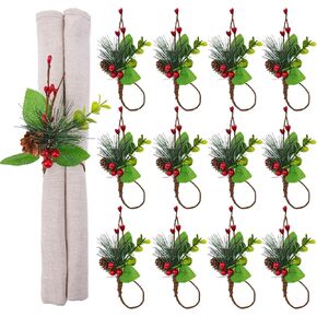 Fall Thanksgiving Napkin Rings - Fall Pumpkin Napkin Rings Set of 12 Harvest Maple Napkin Holder Autumn Berry Napkin Rings Holders for Table Decoration Wedding Banquet Holiday Dinner Party in Kuwait