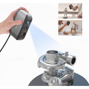 3D Scanner for 3D Printing, Handheld 3D Model Scanner with 0.03mm High Detailed Precision, 24-bit Color Camera, Anti-Shake Lenses, Compatible with Windows/MacOS, Moose (Premium)
