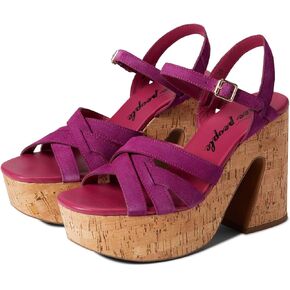 Free People Lisbon Mary Jane Platform Sandals for Women - Man Made Sole, Ankle Strap, and Strappy Woven Details