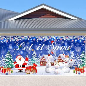 Peppermint Happy Holiday Garage Door Banner Decoration Large Candy Garage Door Cover Candy Cane Garage Backdrop Photo Booth Background for New Year Eve Holiday Party Outdoor Indoor Wall Decor 6x13ft