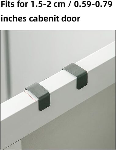 Over The Door Cabenit Drawer Hooks, J-Shape No Drill Carbon Steel Metal Heavy Duty Easy to Install Hook for Small Kitchen Cabenit Narrow Door Back Holder Bathroom Drawer for Hanging Towels (4, Black) in Saudi Arabia