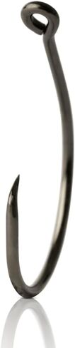 Mustad Demon Perfect Circle, in-Line 1X Fine Wire - Black Nickel-Size 2 - Pack of 25 in Saudi Arabia