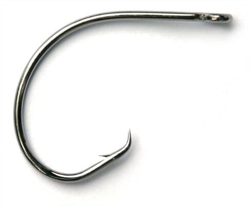 Mustad Demon Perfect Circle, in-Line 1X Fine Wire - Black Nickel-Size 2 - Pack of 25 in Saudi Arabia